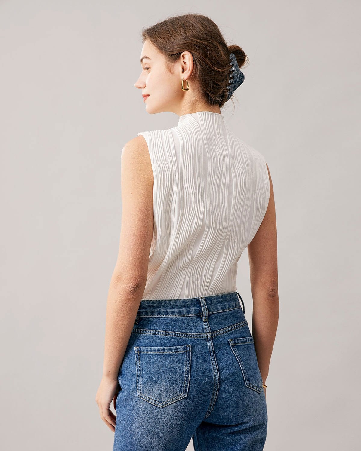 Tamara | Slim Fit Mock Neck Holiday Clothes Tank Top