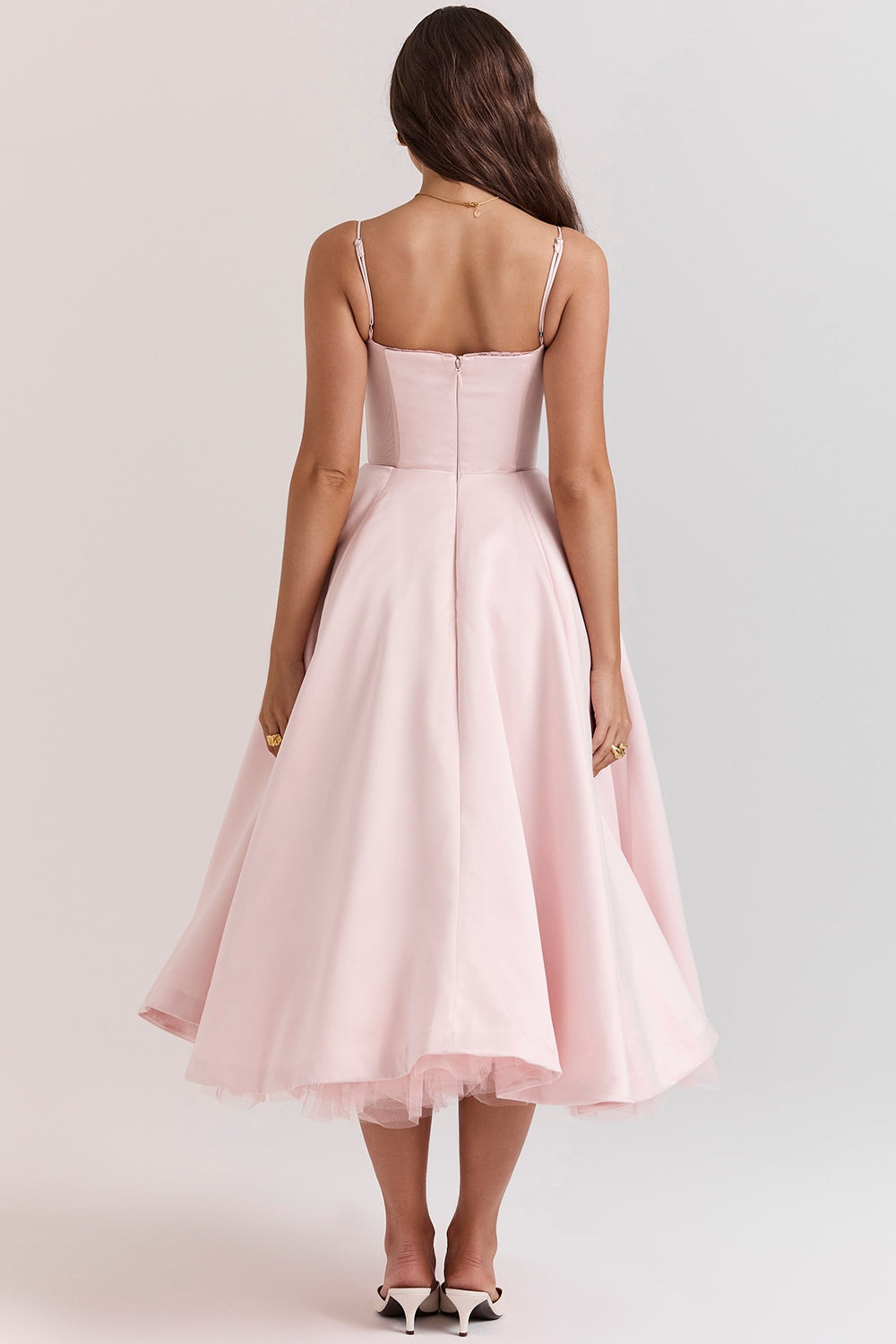 Tilly | Fitted Velvet Wedding Guest Midi Dress