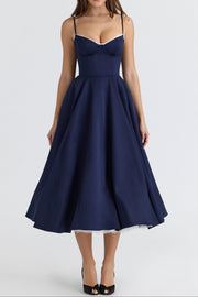Tilly | Fitted Velvet Wedding Guest Midi Dress