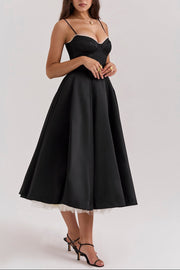 Tilly | Fitted Velvet Wedding Guest Midi Dress