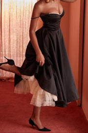 Tilly | Fitted Velvet Wedding Guest Midi Dress