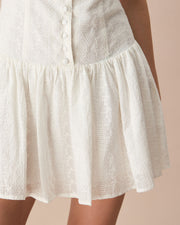Trinity | Boat Neck Jacquard Cotton Wedding Guest Dress