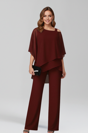 Unity | Relaxed Fit Cold-Shoulder Wide-Leg Jumpsuit