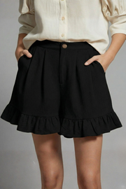 Valeria | High Waist Ruffle Hem Casual Shorts