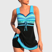 Veronica | Patterned Tankini Swimsuit Set
