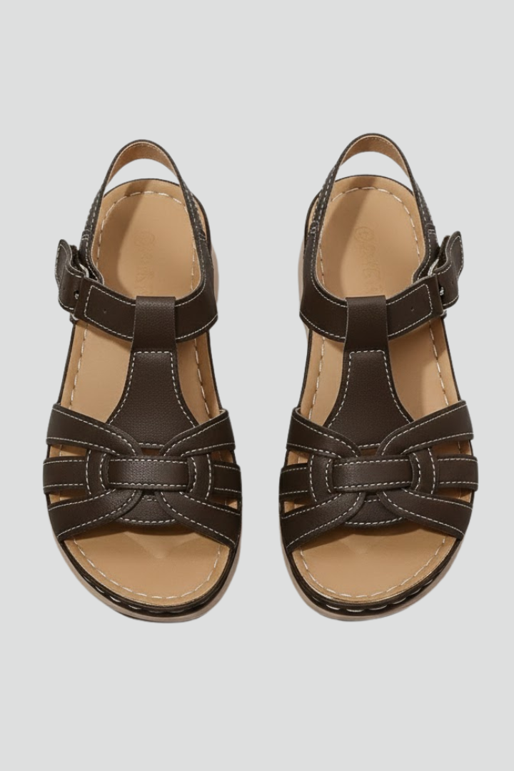 Victoria | Retro Strap Buckle Sandals