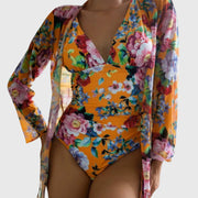 Vienna | Floral Print Two-Piece Swimsuit Set