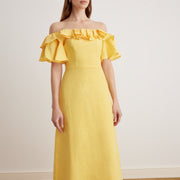 Viola | Relaxed Fit Off Shoulder Frill Summer Dress