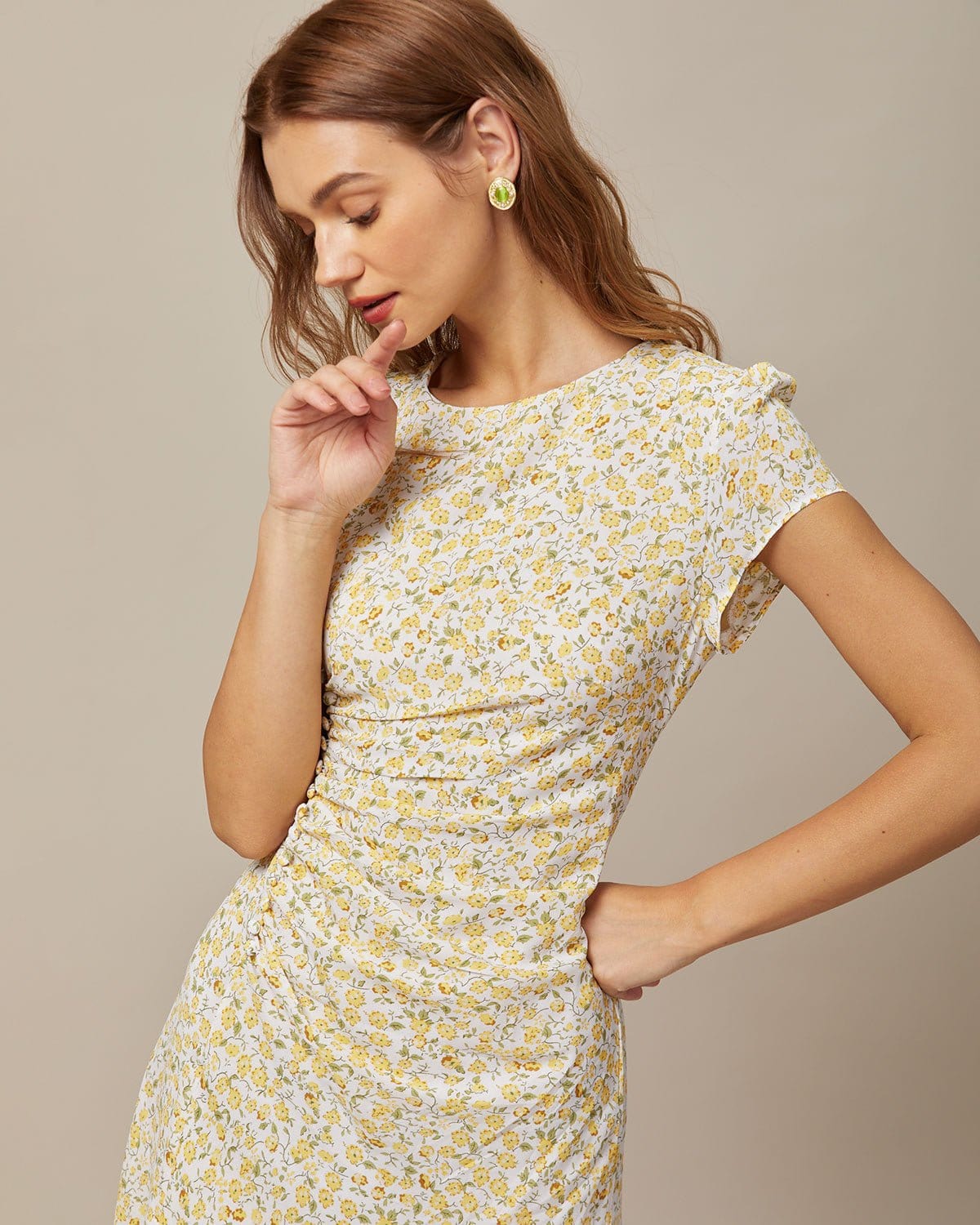 Virginia | Relaxed Fit Floral Summer Midi Dress