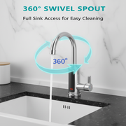Waterside | Tankless Instant Hot Water Faucet with Digital Temperature Control for Kitchen Use