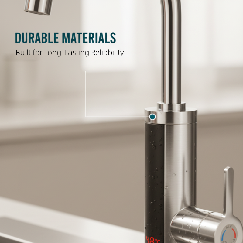Waterside | Tankless Instant Hot Water Faucet with Digital Temperature Control for Kitchen Use