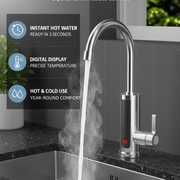 Waterside | Tankless Instant Hot Water Faucet with Digital Temperature Control for Kitchen Use