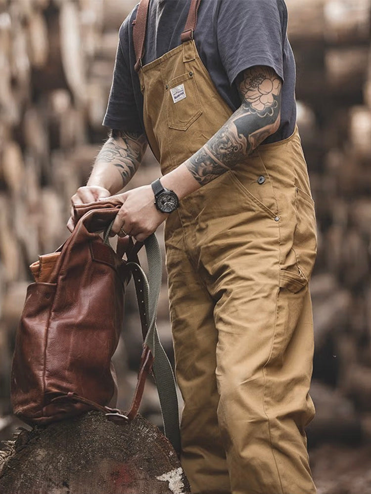 Wyatt | Straight Leg Canvas Bib Overalls
