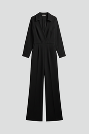 Yvette | Collared Wide-Leg Tailored Jumpsuit