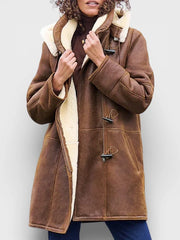 Yvette | Fitted Shearling Lined Duffle Coat