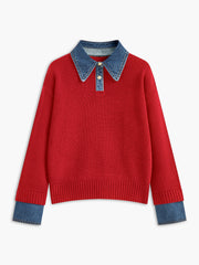 Zara | Panel Lapel Holiday Clothes Sweater