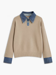 Zara | Panel Lapel Holiday Clothes Sweater