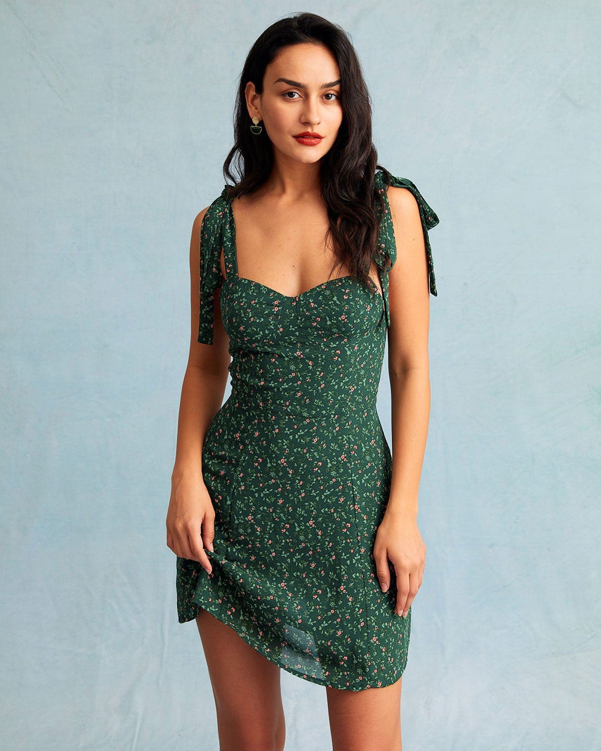 Zelda | Fitted Sweetheart Neck Floral Summer Dress